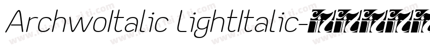 ArchwoItalic LightItalic字体转换